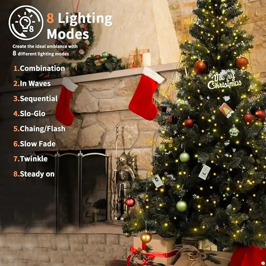 TwinkleFall Waterproof Holiday Light Ring - Cascading LED Christmas Decor