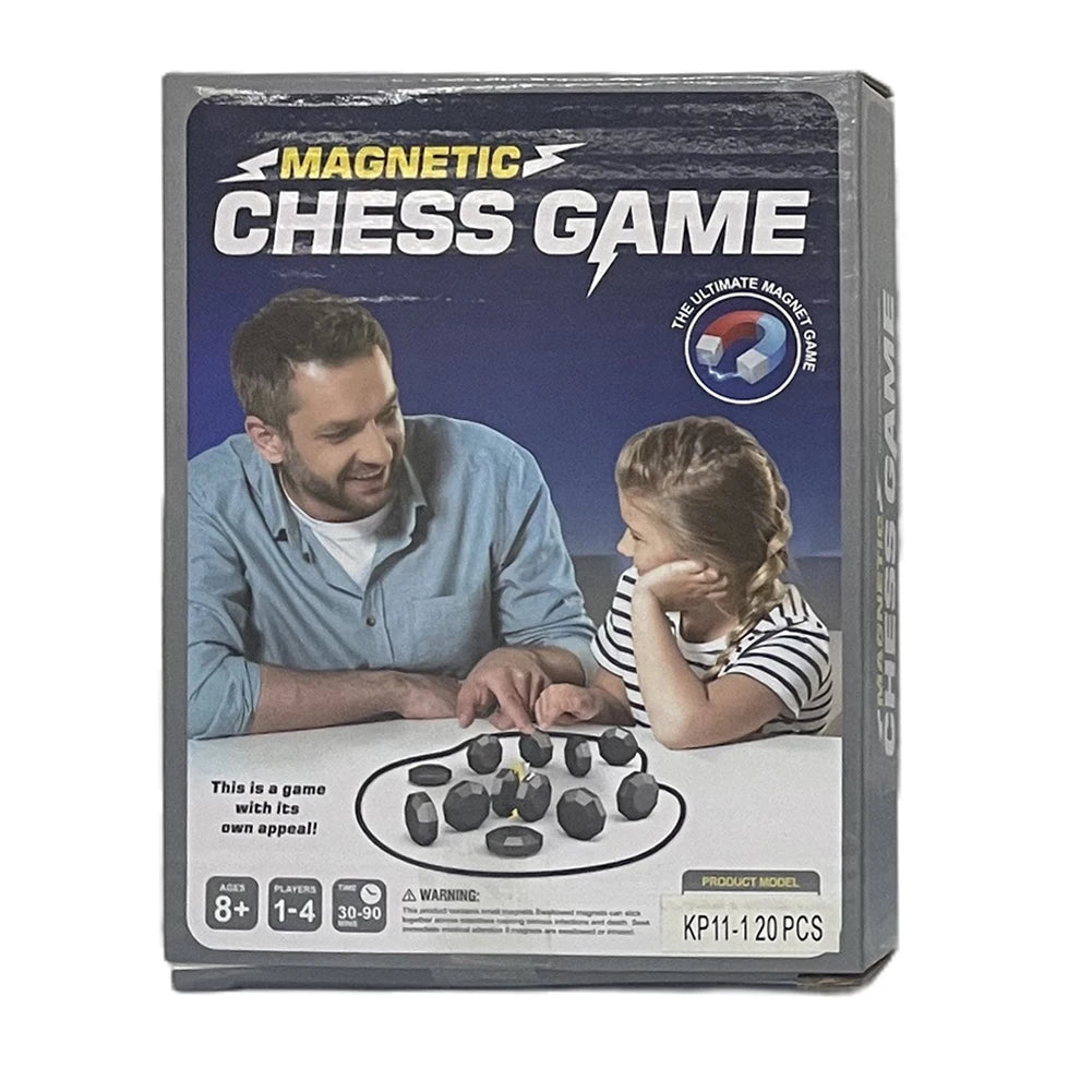 ChessMag Premium Magnetic Stone Chess Board Set - Travel Ready & Non-Slip
