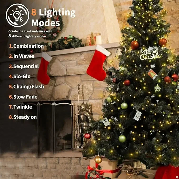 TwinkleFall Waterproof Holiday Light Ring - Cascading LED Christmas Decor