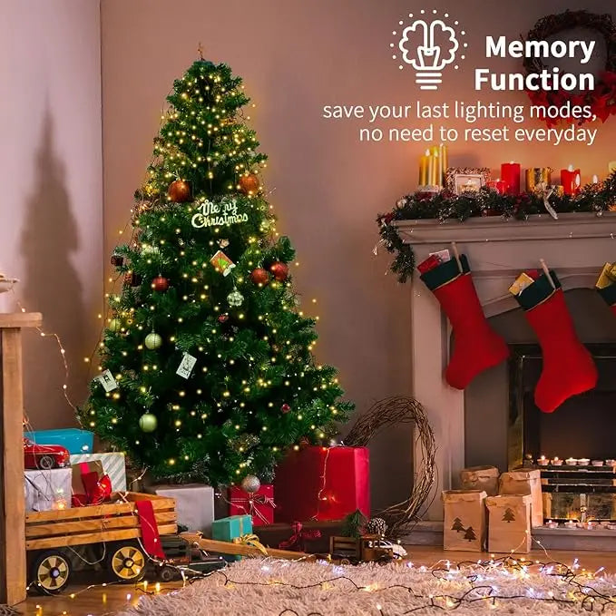 TwinkleFall Waterproof Holiday Light Ring - Cascading LED Christmas Decor