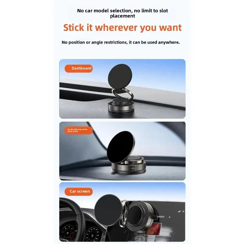 The Tempo Mag-Lock Vacuum Phone Mount | Zero-Hassle Magnetic Holder for Car, Gym & Mirror.