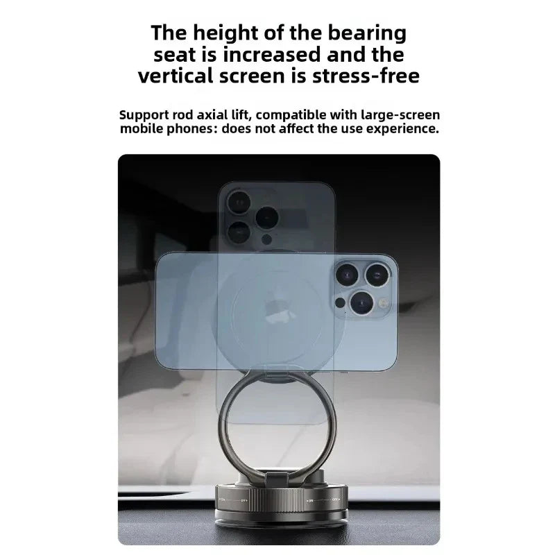 The Tempo Mag-Lock Vacuum Phone Mount | Zero-Hassle Magnetic Holder for Car, Gym & Mirror.