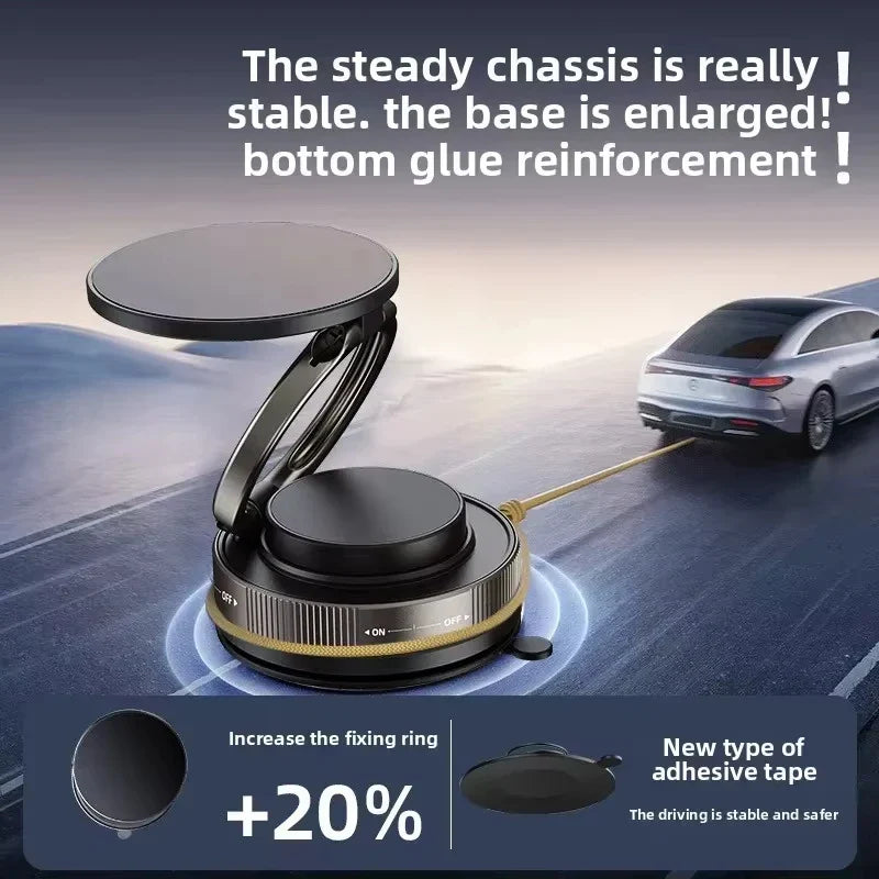 The Tempo Mag-Lock Vacuum Phone Mount | Zero-Hassle Magnetic Holder for Car, Gym & Mirror.