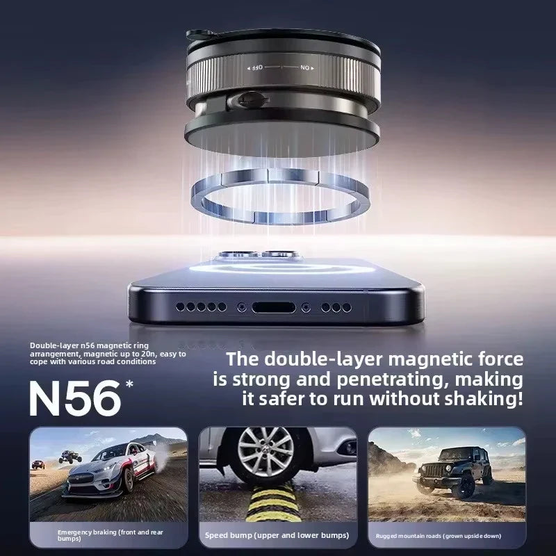 The Tempo Mag-Lock Vacuum Phone Mount | Zero-Hassle Magnetic Holder for Car, Gym & Mirror.